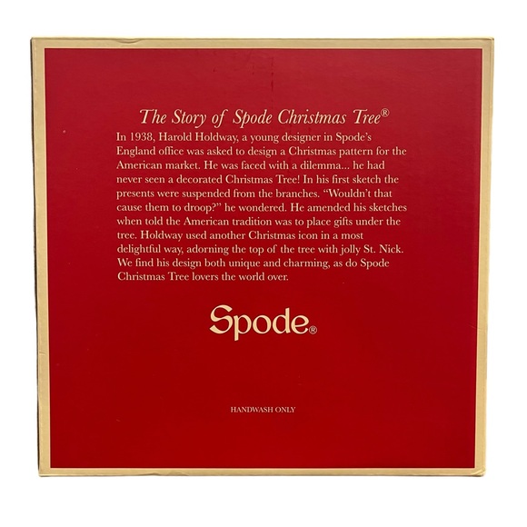 SPODE Christmas Tree Tulip Glasses Set of 4 New in Box - Picture 2 of 7